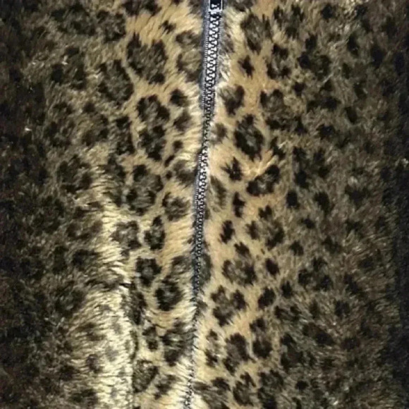Vintage Gallery leopard print faux fur hooded coat - Picture 3 of 6